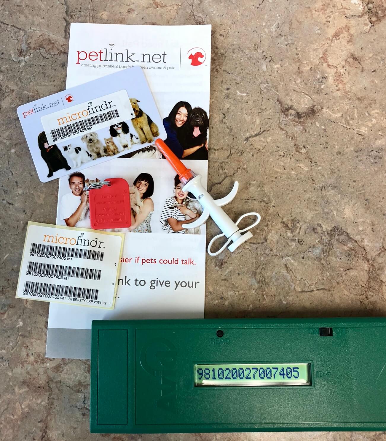 Pet microchipping booklets and essentials